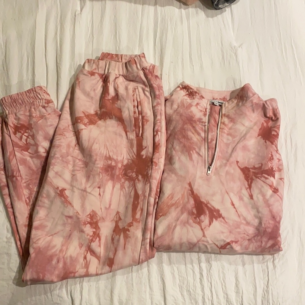 Pink jogger set